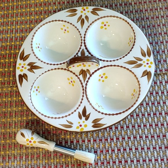 Temp-tations By Tara Ovenware Old World Brown 7-Piece Accessory Hand Painted - Picture 7 of 14